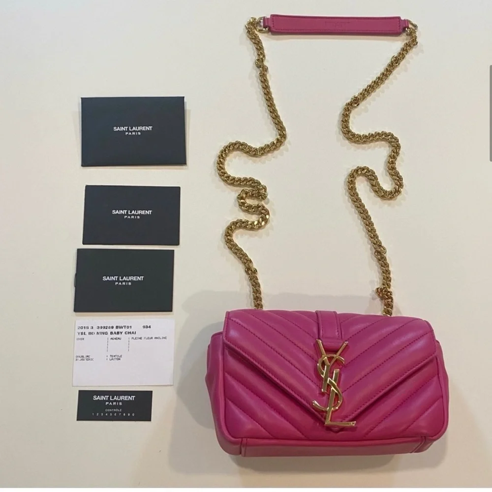 Yves Saint Laurent | Bags | Ysl Mini Hot Pink Fuchsia Purse | Poshmark